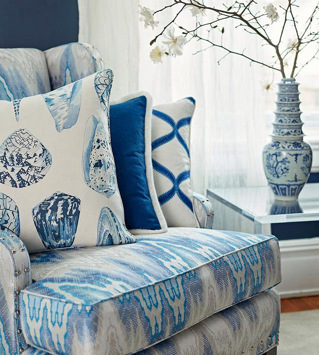 Scalamandre Coquina Linen Print Graphite Fabric SC163970006