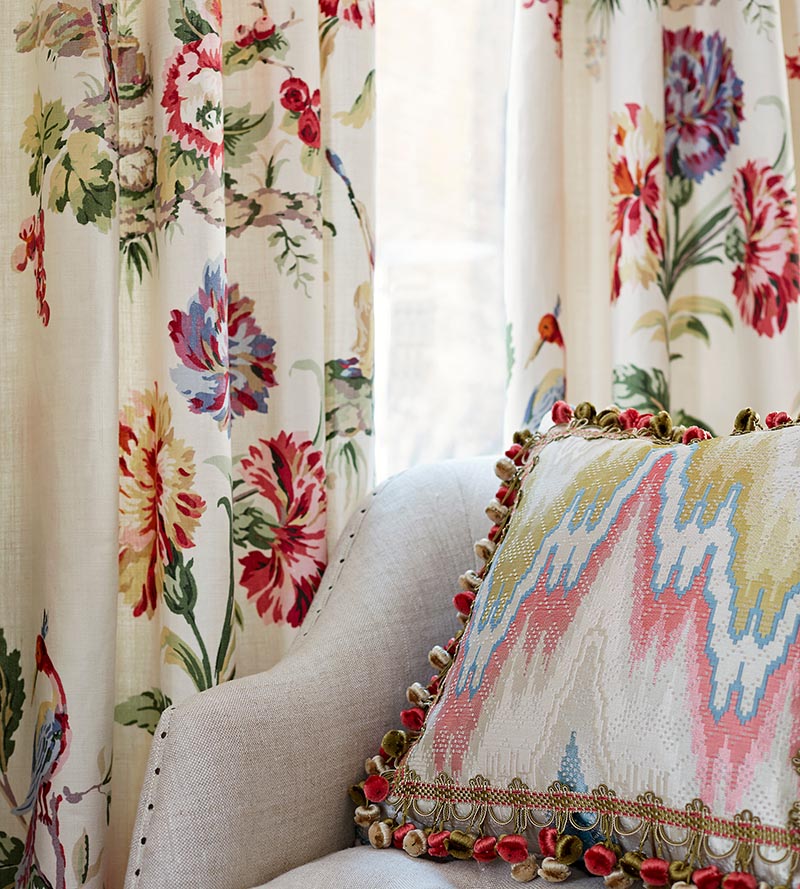 Scalamandre Somerset Linen Print Bloom Fabric SC165840001