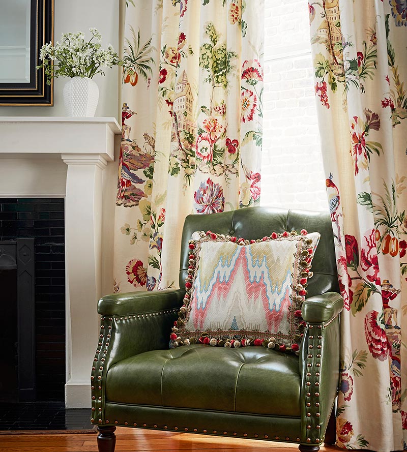 Scalamandre Somerset Linen Print Bloom Fabric SC165840001