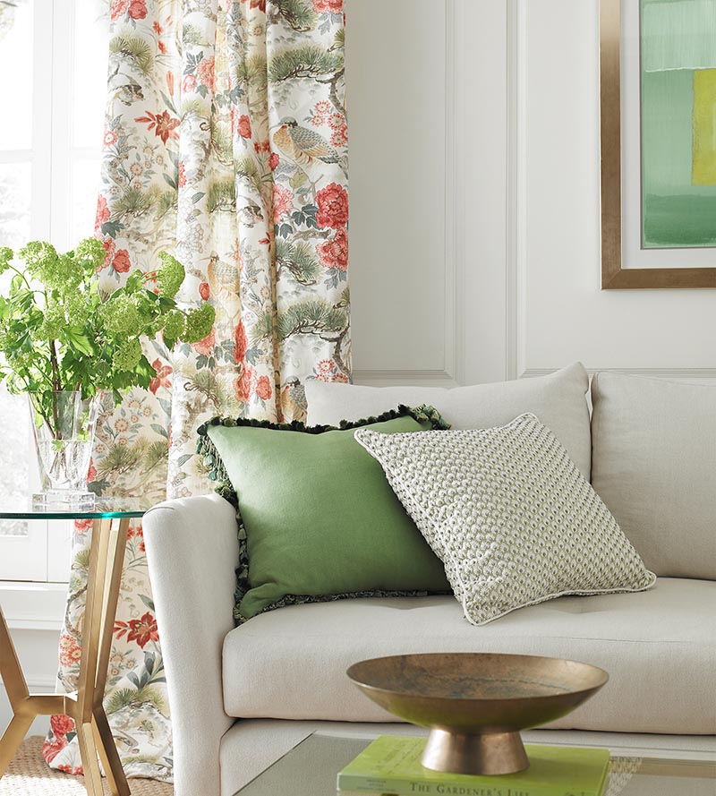 Scalamandre Shenyang Linen Print Porcelain Fabric Sample SC166010002