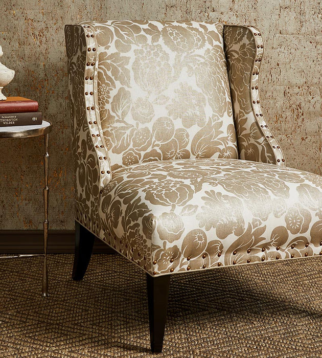 Scalamandre Elsa Linen Print Silver On Skylight Fabric Sample SC166060002