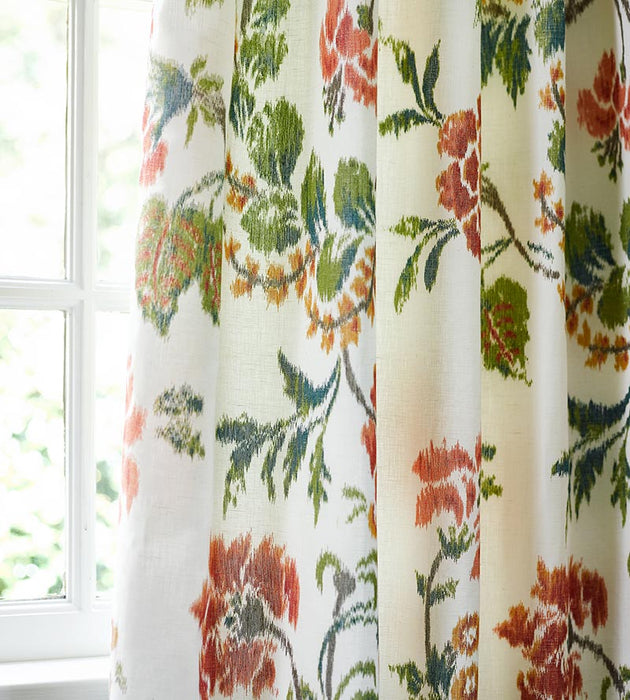 Scalamandre Kew Gardens Warp Print Multi On Ivory Fabric SC166110001