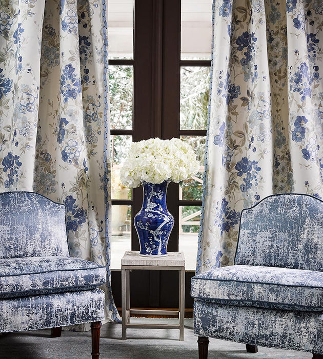 Scalamandre Tesoro Printed Velvet Nightfall Fabric Sample SC166170004