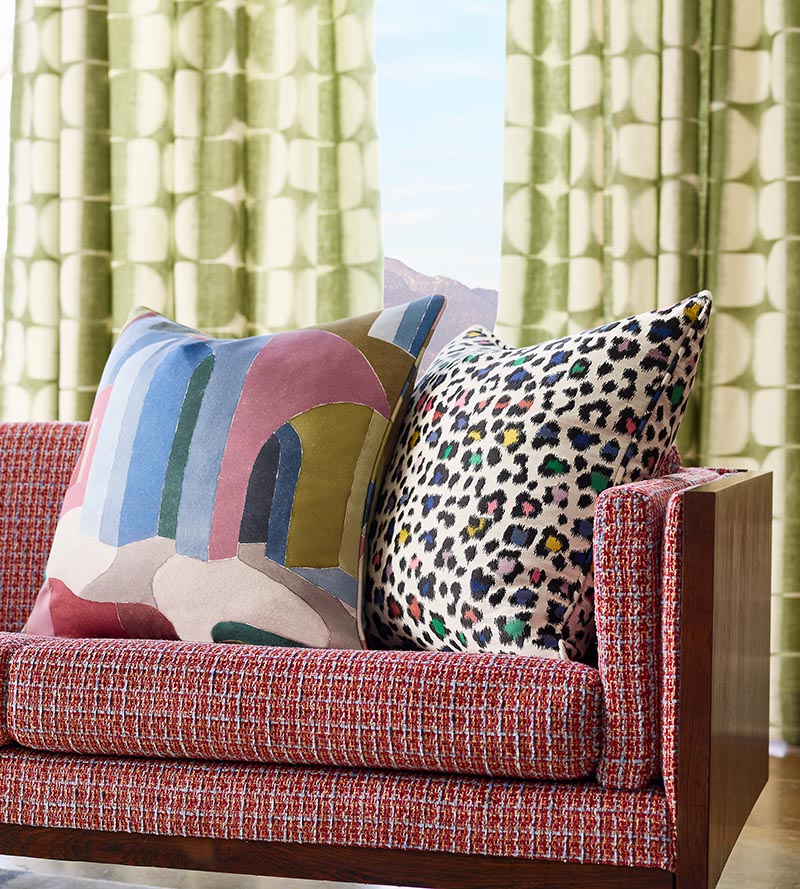Scalamandre Rift Linen Print Basil Fabric SC166360004