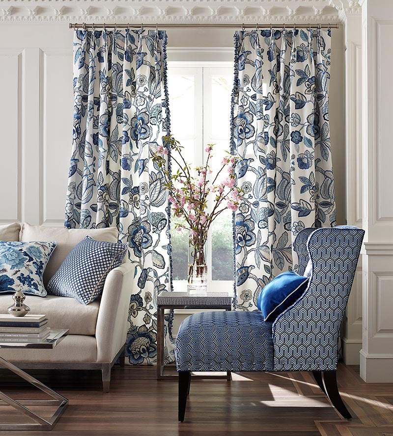 Scalamandre Pomfret Lapis Fabric SC26692M0018