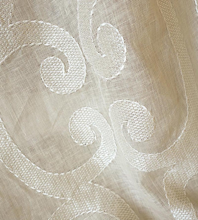 Scalamandre Ornamento Sheer Snow Fabric Sample SC270400001