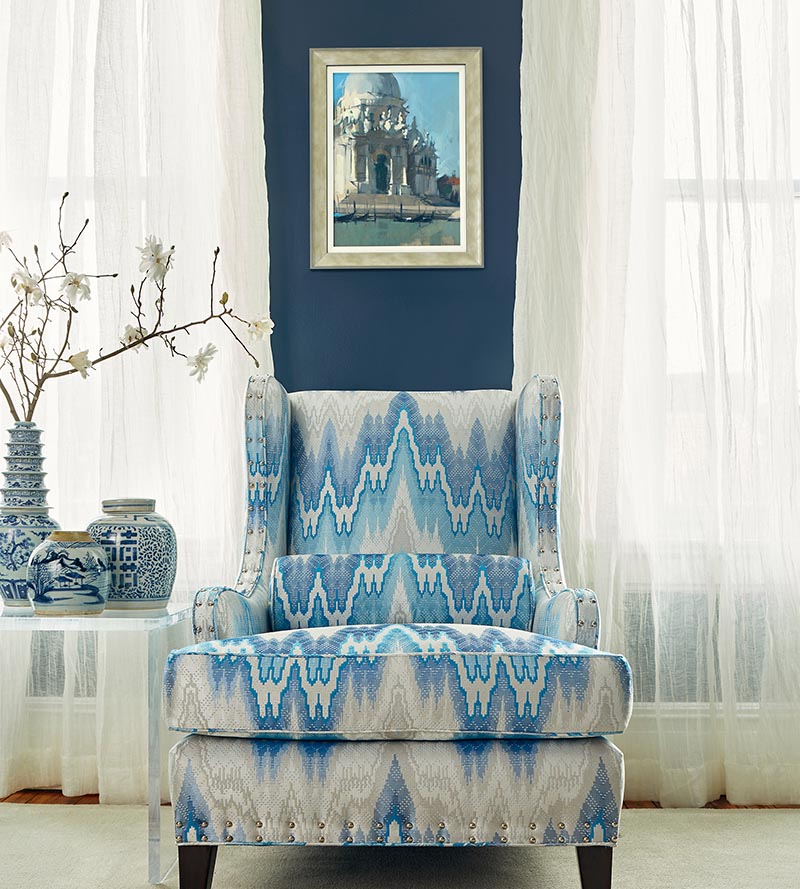 Scalamandre Pleated Linen Sheer Cloud Fabric Sample SC270520001