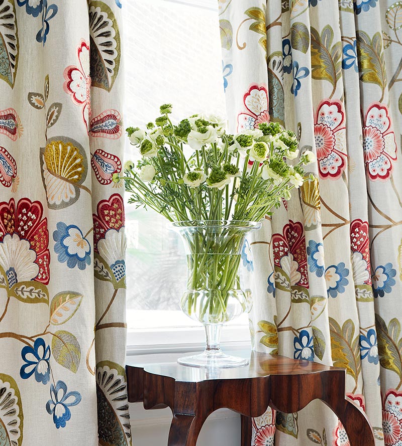 Scalamandre Willowood Embroidery Summer Sage Fabric Sample SC270710001