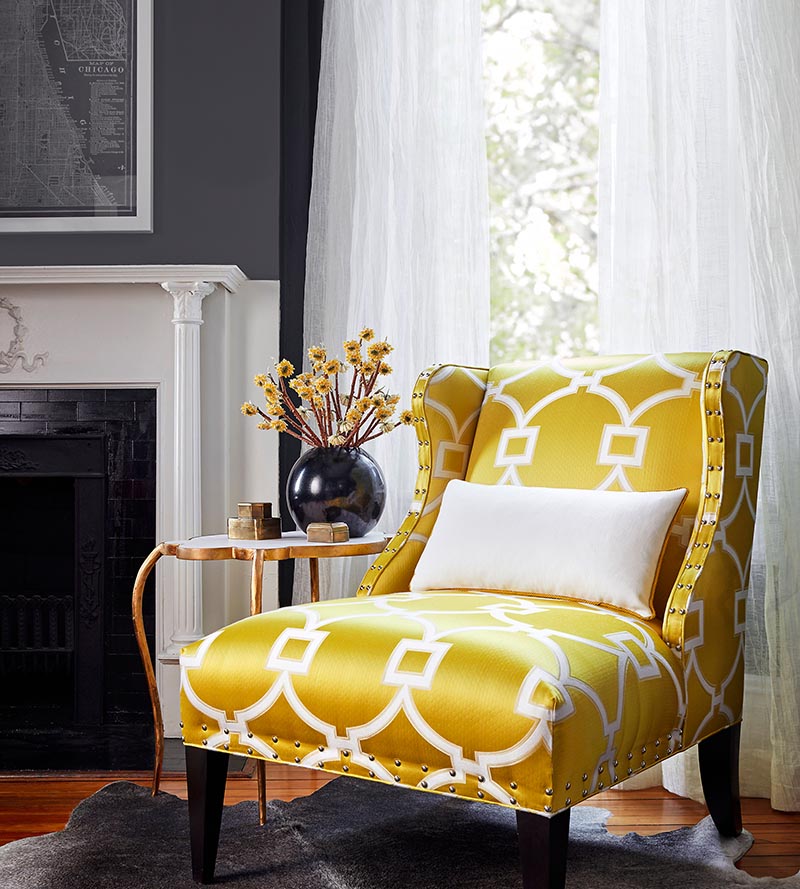 Scalamandre Circle Fret Forsythia Fabric Sample SC270720002