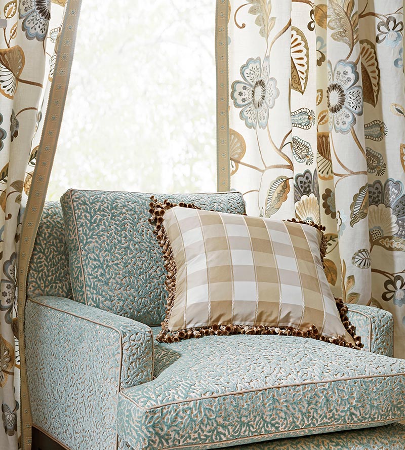 Scalamandre Corallina Velvet Lagoon Fabric Sample SC270770003