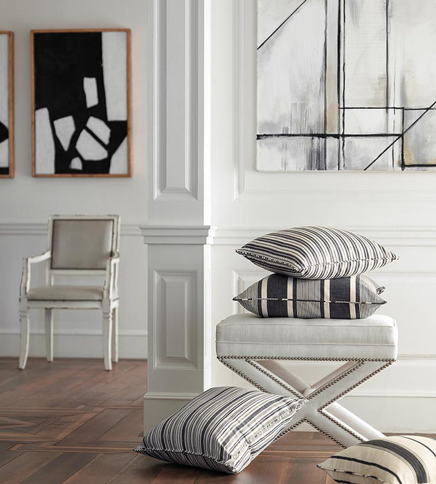 Scalamandre Sconset Stripe Carbon Fabric SC271100005