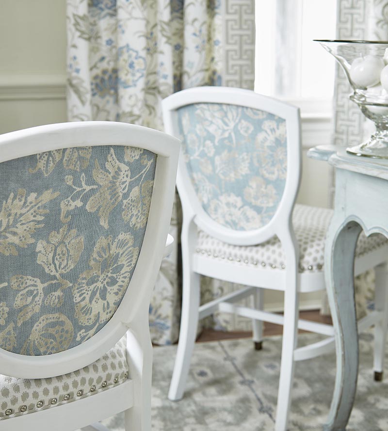 Scalamandre Delphine Embroidery Summer Sage Fabric Sample SC271730001