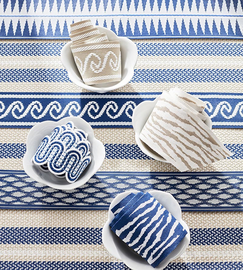 Scalamandre Santorini Stripe Smoke Fabric SC271880003