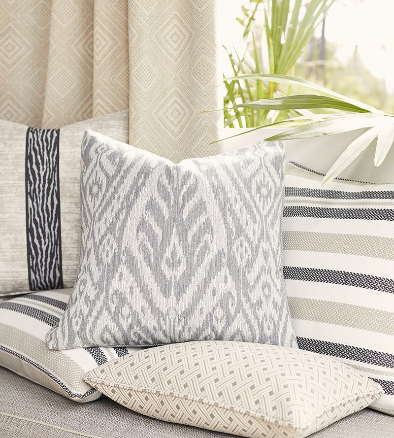 Scalamandre Borneo Ikat Smoke Fabric Sample SC271960002