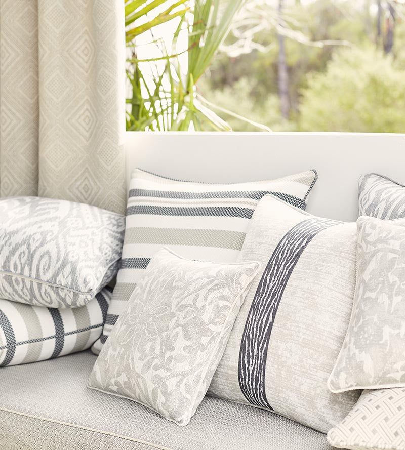 Scalamandre Borneo Ikat Smoke Fabric Sample SC271960002