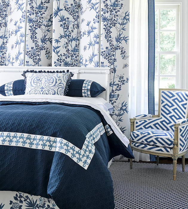 Scalamandre Canton Fret Applique Eucalyptus Fabric SC272180002