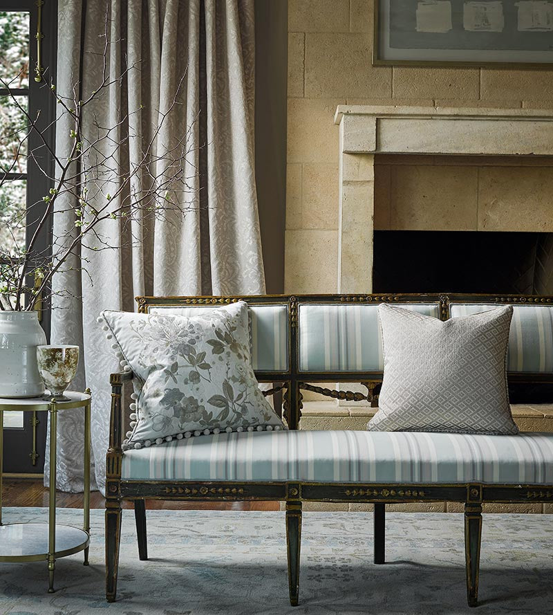 Scalamandre Camille Damask Lakeside Fabric SC272260003