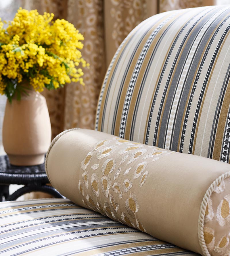 Scalamandre Nile Stripe Summer Citrus Fabric Sample SC272530004