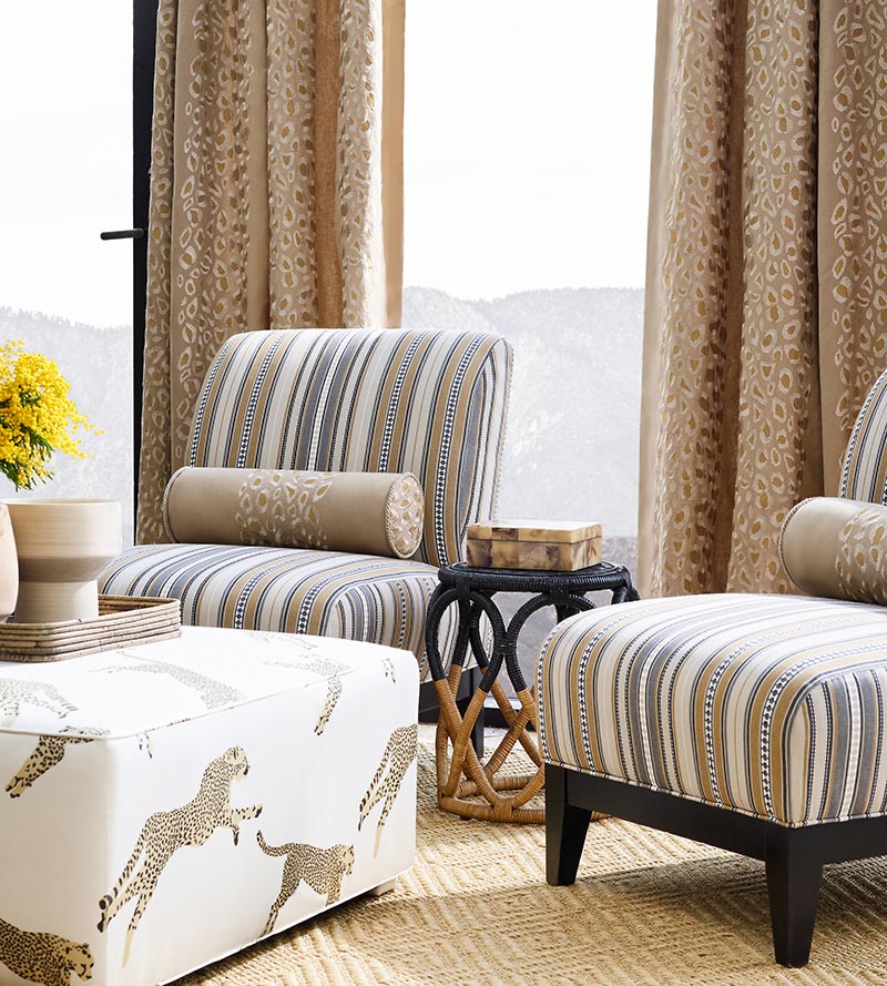 Scalamandre Catwalk Embroidery Looking Glass Fabric Sample SC272550002