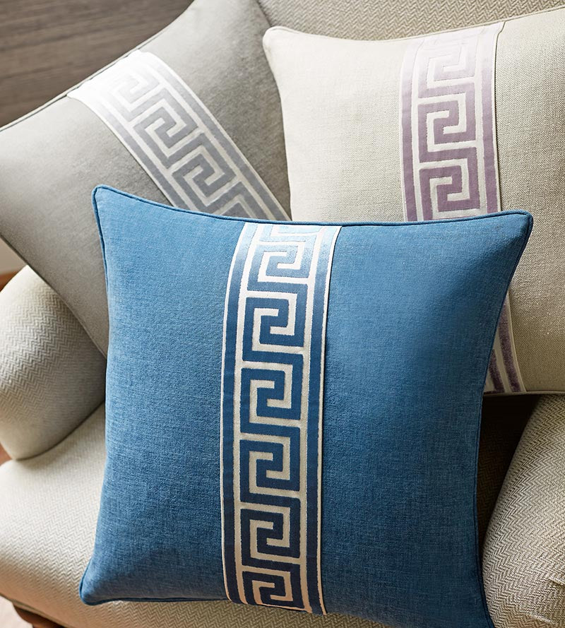 Scalamandre Greek Key Velvet Tape Smoke Trim SCT32790003