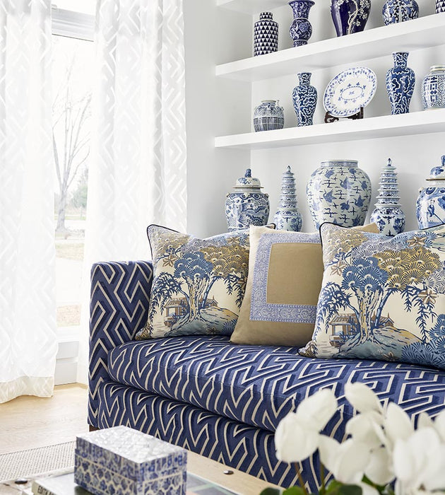Scalamandre Tulsi Block Print Tape Lakeside Trim Sample SCT33280003