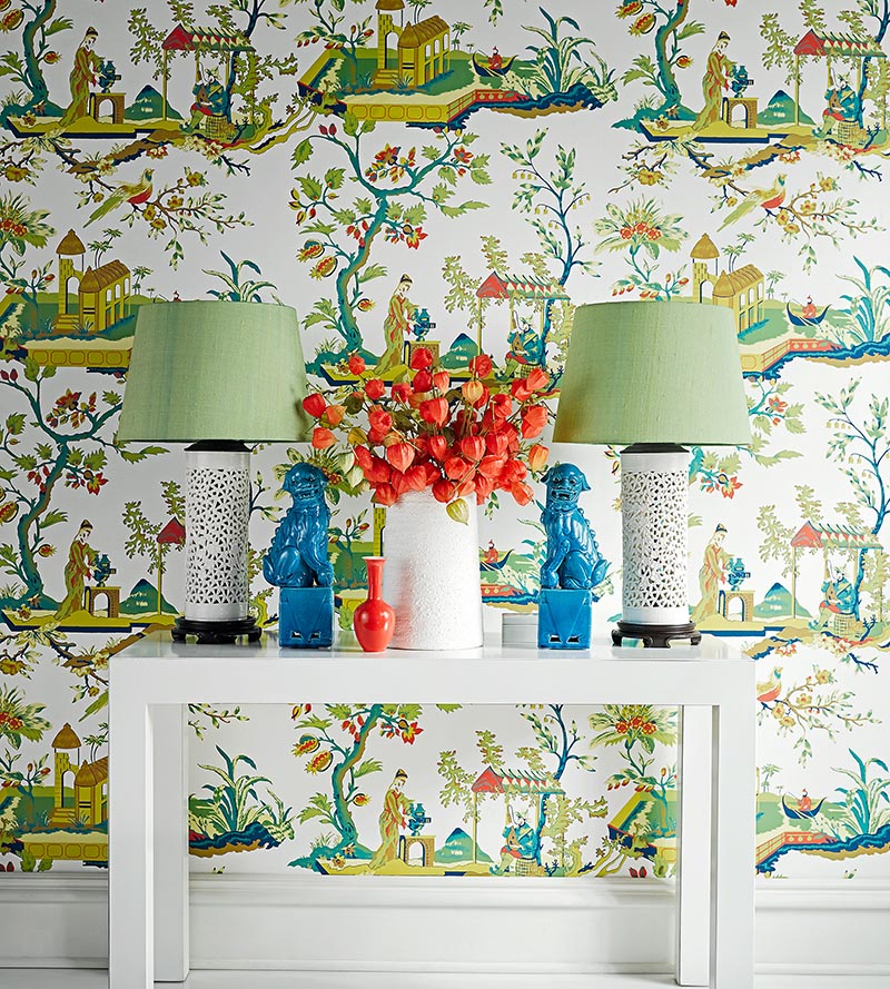 Scalamandre Ch'In Ling Porcelain Wallpaper SCWP812120012