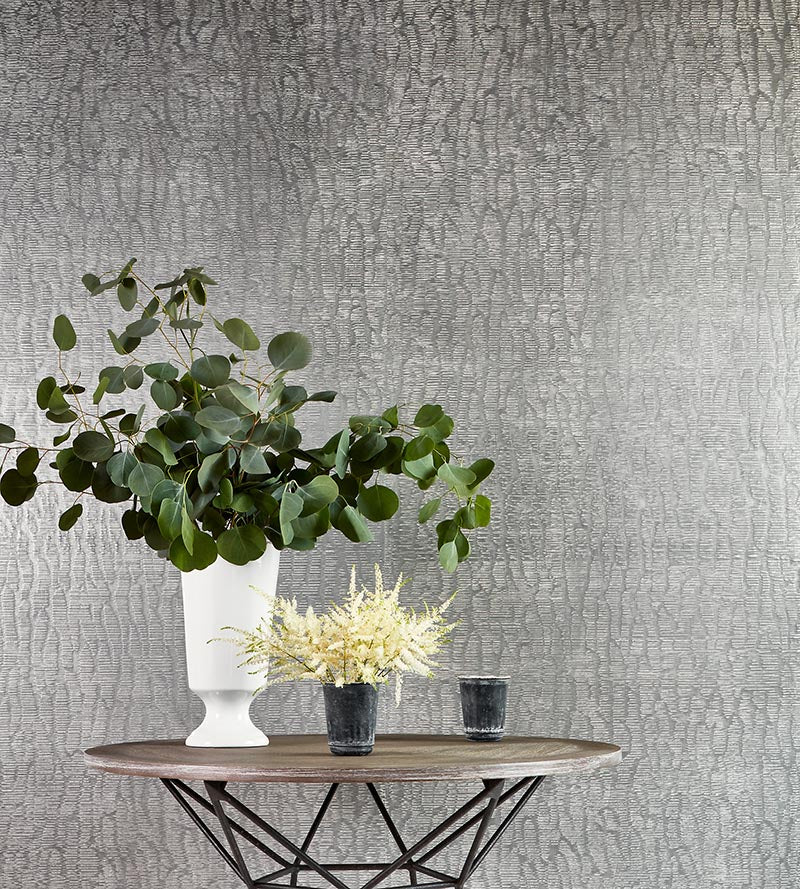 Scalamandre Rainshadow Silver Wallpaper SCWP883690001
