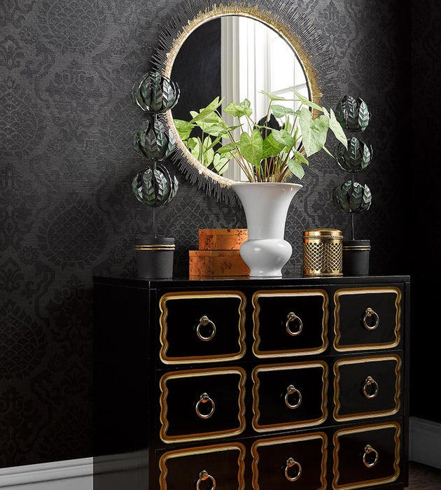 Scalamandre Surat Sisal Silver On Pewter Wallpaper Sample SCWP883780003