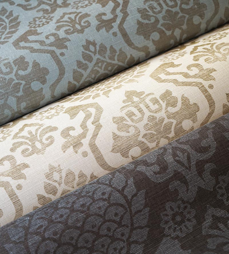 Scalamandre Surat Sisal Burnished Gold On Mineral Wallpaper Sample SCWP883780002