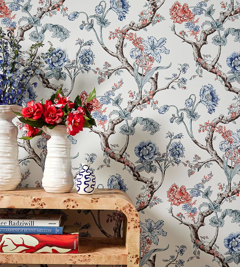 Scalamandre Andrew Jackson Floral Riviera Wallpaper SCWP884320002