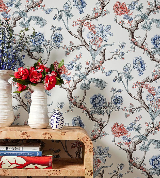 Scalamandre Andrew Jackson Floral Riviera Wallpaper SCWP884320002