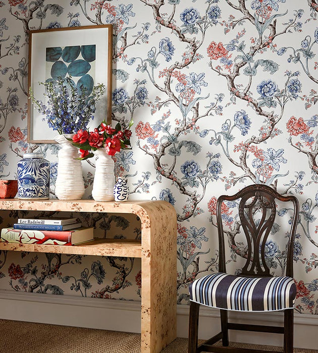 Scalamandre Andrew Jackson Floral Riviera Wallpaper SCWP884320002