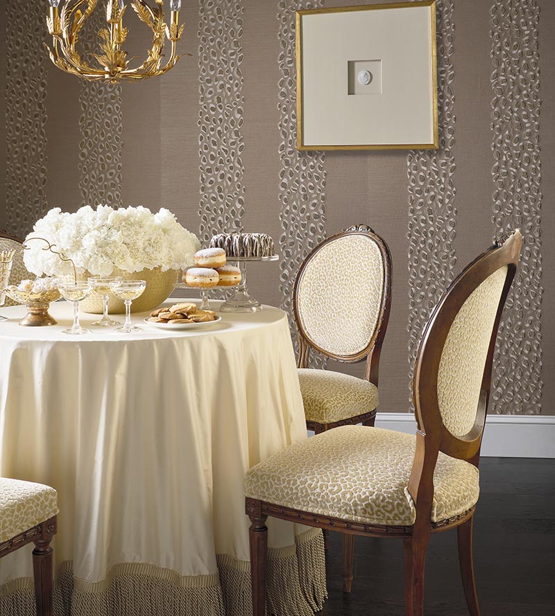 Scalamandre Catwalk Embellished Grasscloth Pearl Wallpaper SCWP884460001