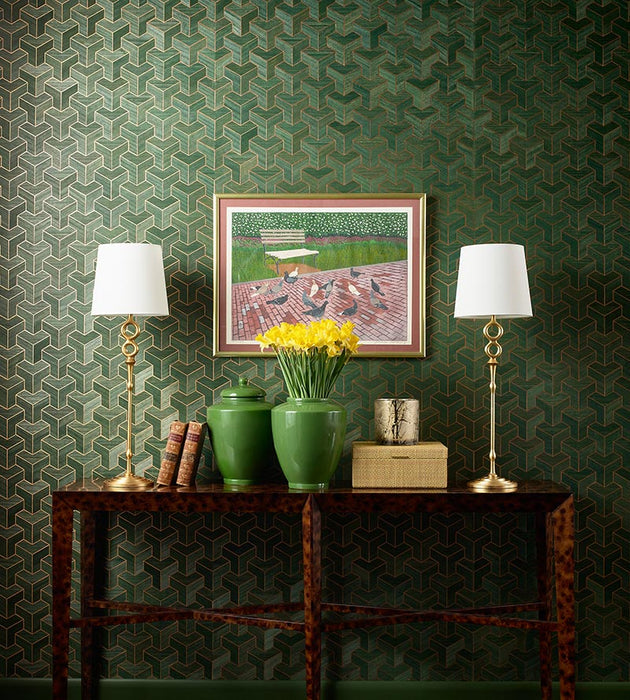 Scalamandre Forte - Wood Steel Wallpaper SCWP884720005