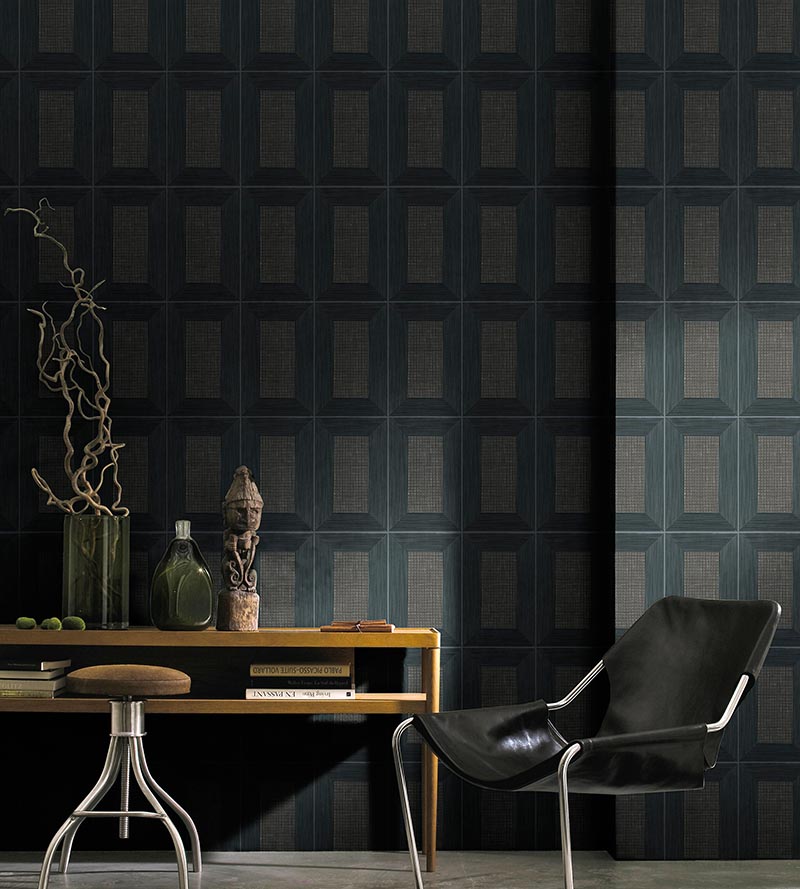 Scalamandre Libro - Woven Alloy Wallpaper Sample SCWP884740002