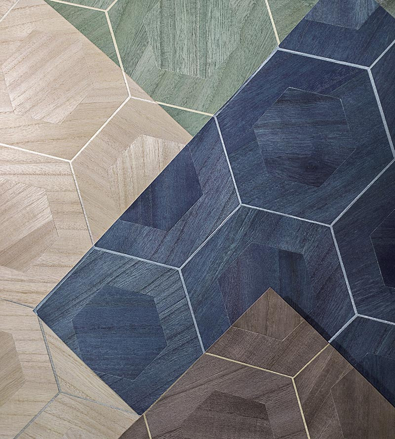 Scalamandre Hexad Indigo Wallpaper SCWP884760004