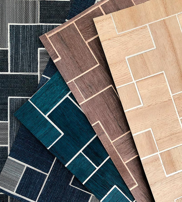 Scalamandre Allegro - Wood Macademia Wallpaper Sample SCWP884800001