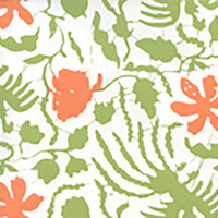 China Seas Seya Leaf Green Orange Wallpaper 6650W-05WP