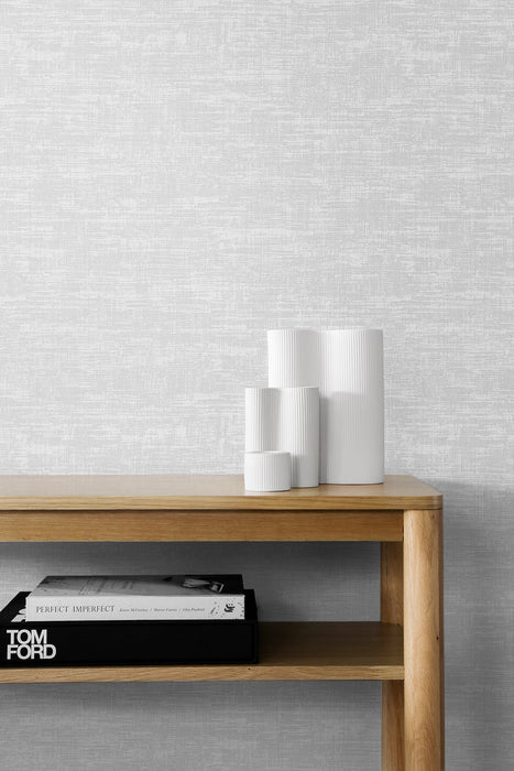 Seabrook Designs Interference Pearl Grey Wallpaper Sample SG10508
