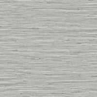 Seabrook Designs Saybrook Faux Rushcloth Cove Grey & Metallic Silver Wallpaper SG11407