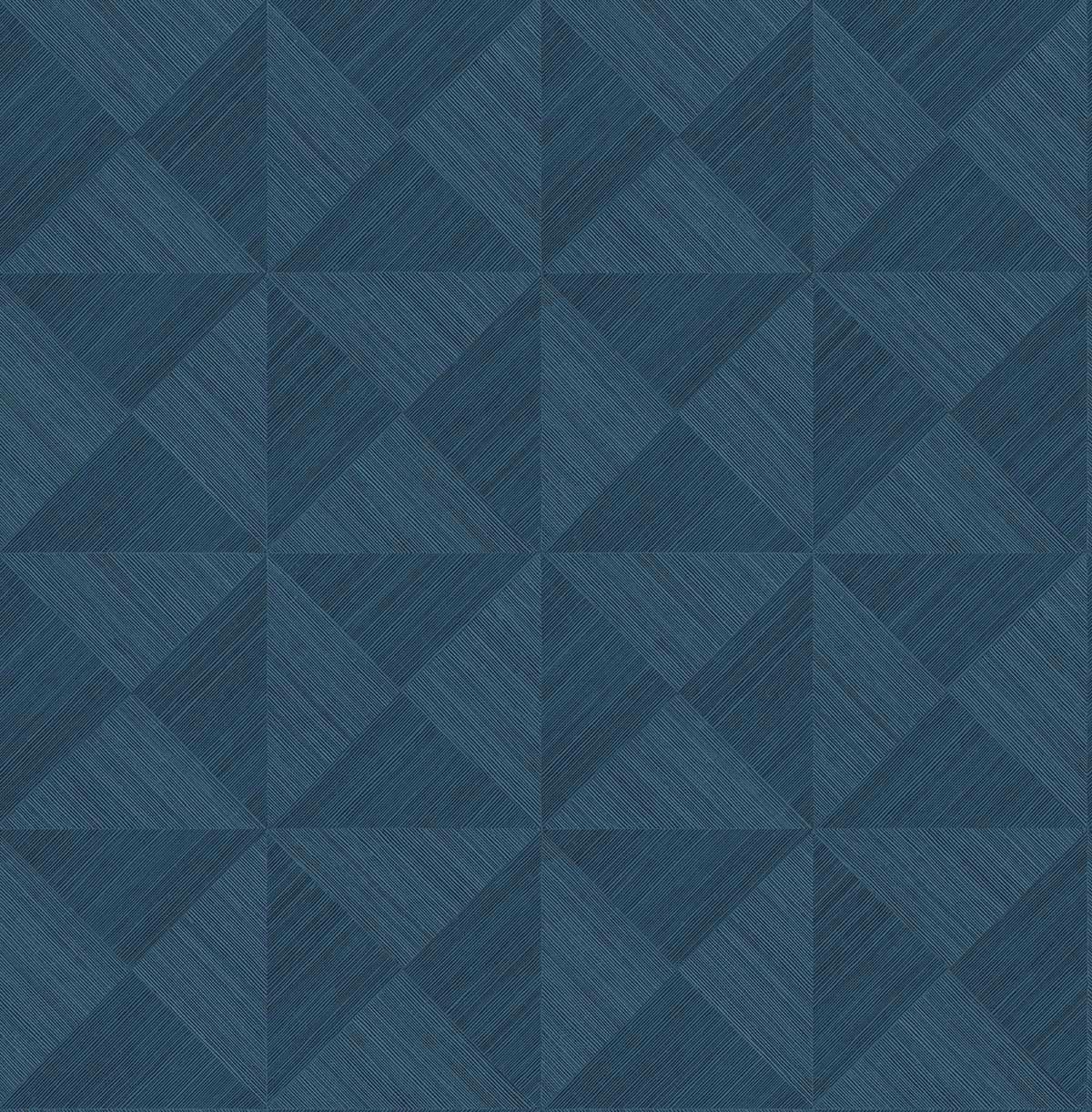 Seabrook Designs Geo Inlay Denim Blue Wallpaper SG11712