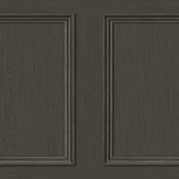 Seabrook Designs Faux Wood Panel Charcoal Wallpaper SG11810
