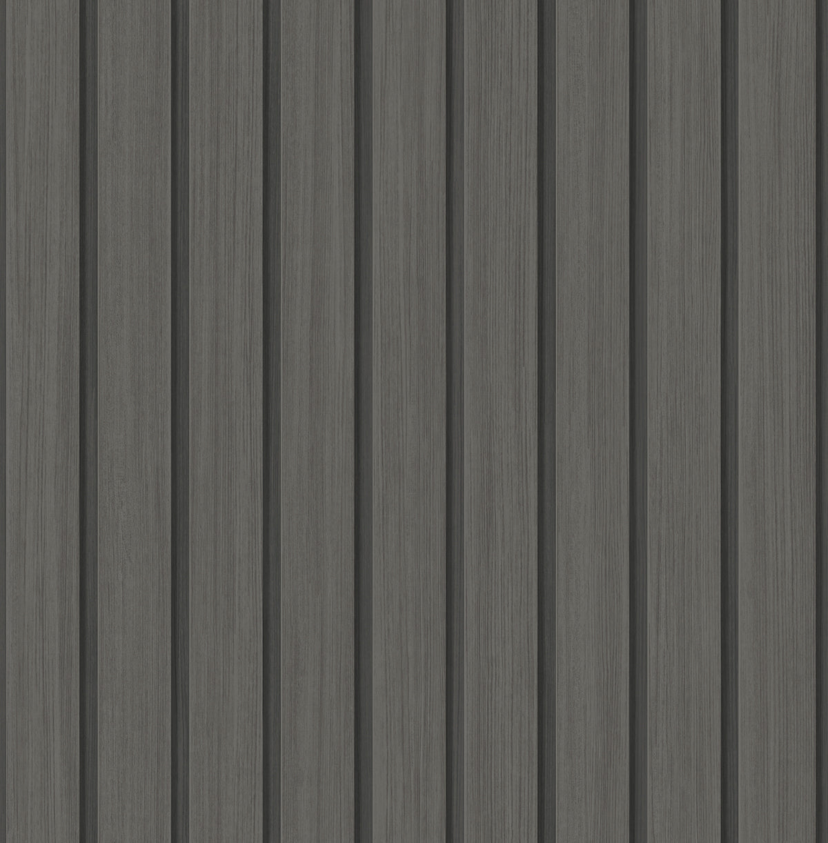 Seabrook Designs Faux Wooden Slats Charcoal Wallpaper SG12106