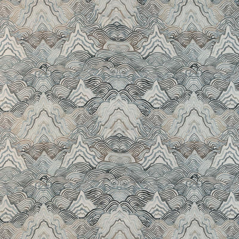 Kravet Couture Shangri La Noir Fabric Sample SHANGRI LA.811.0