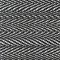 Old World Weavers Milzig Herringbone - Horsehair White / Black Fabric SKMI650001