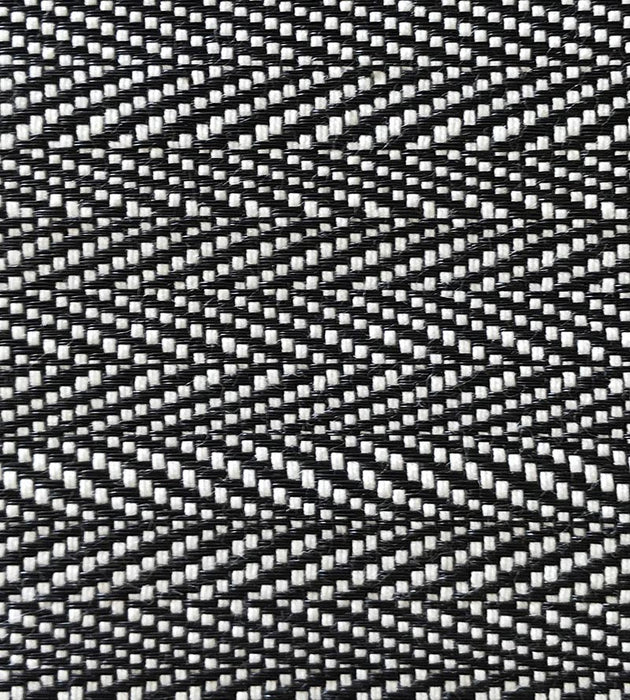 Old World Weavers Milzig Herringbone - Horsehair White / Black Fabric SKMI650001