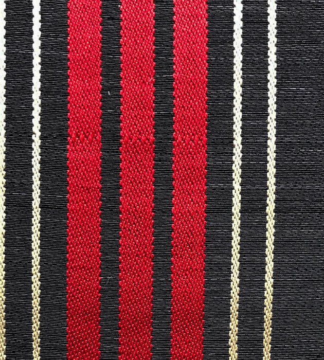 Old World Weavers Ardennais Silk Horsehair Black / Red / Beige Fabric Sample SK01070002