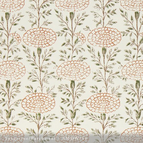 Lisa Fine Samode Wallpaper Tangerine/Parchment Wallpaper SMDW-54