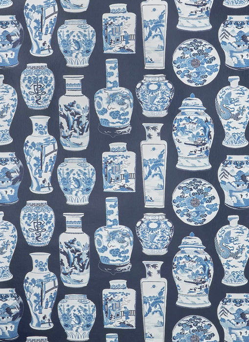 Pierre Frey Qinghua Petit Indigo Wallpaper Sample FP045001