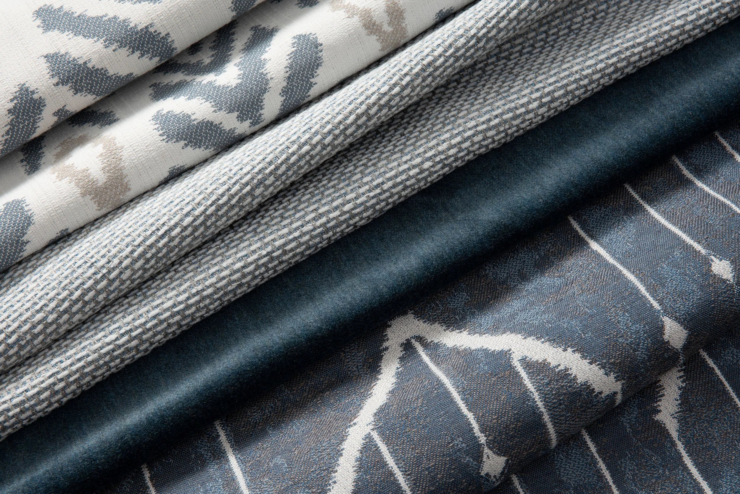 Link Outdoor Montauk Blue Steel Fabric 385-55